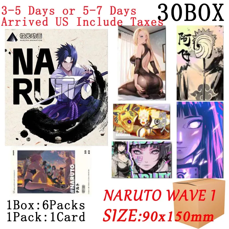 

2025 Wholesales Anime Naruto Cards Booster Box Aurora W1 Cartoon Tcg Card For Kids Toys Game Christmas Gift