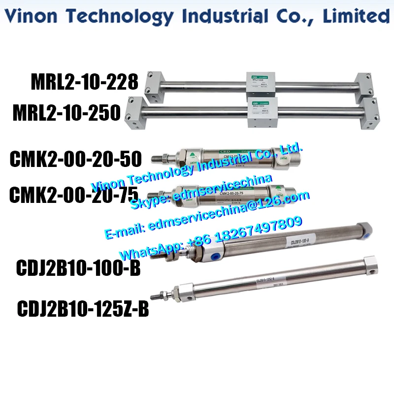MRL2-10-228, MRL2-10-250, MRL2-10-360, CMK2-00-20-25, CMK2-00-20-50, CMK2-00-20-75, CDJ2B10-100-B, CDJ2B10-125Z-B Air Cylinder
