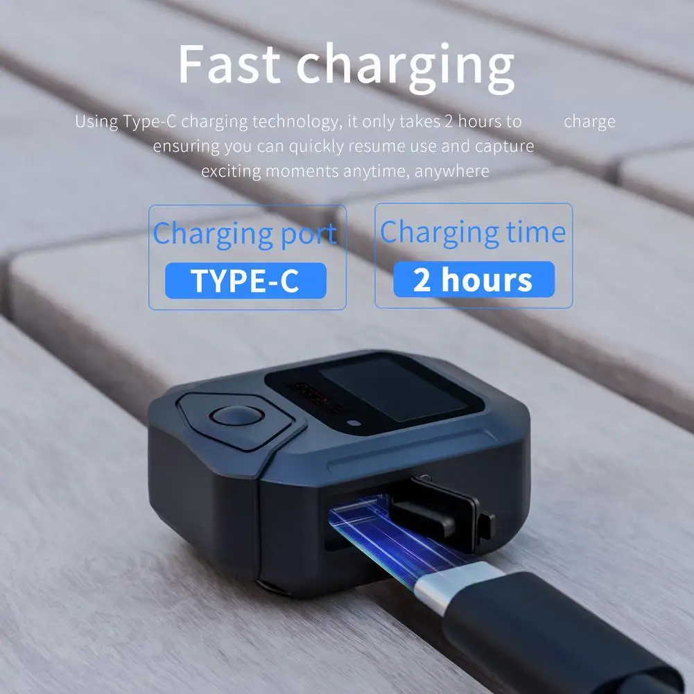 Black For DJI ACTION5Pro/4 Sports Camera GPS Intelligent Bluetooth 5.0 Remote Control Type-c Charge Interface Max 25M Use 2 S3D7