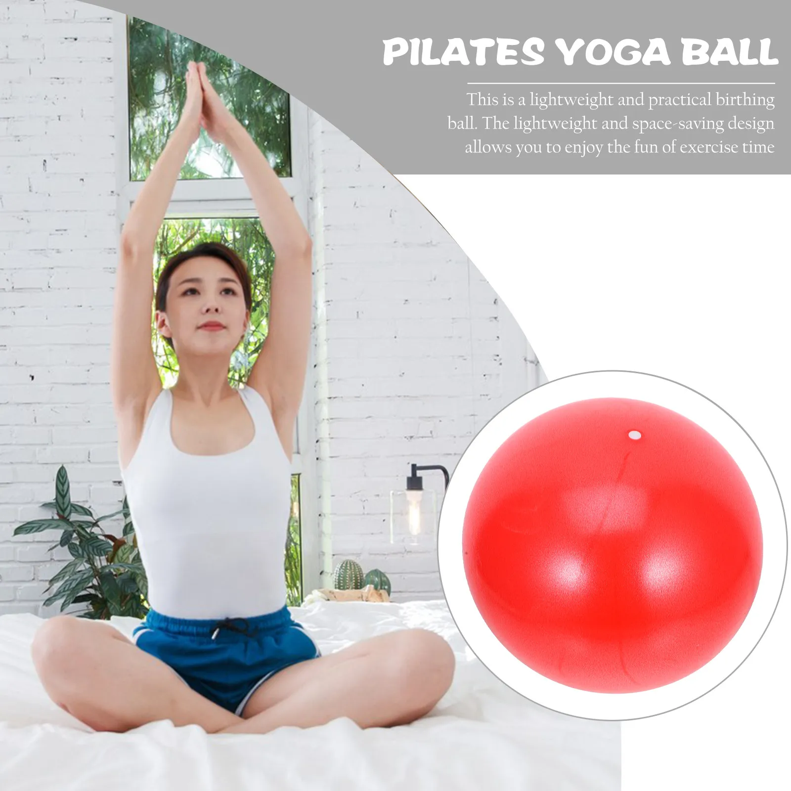Pilates Ball 2pcs – PVC Yoga Ball for Home Workout, Core Stability, Balance Training & Body Sculpting