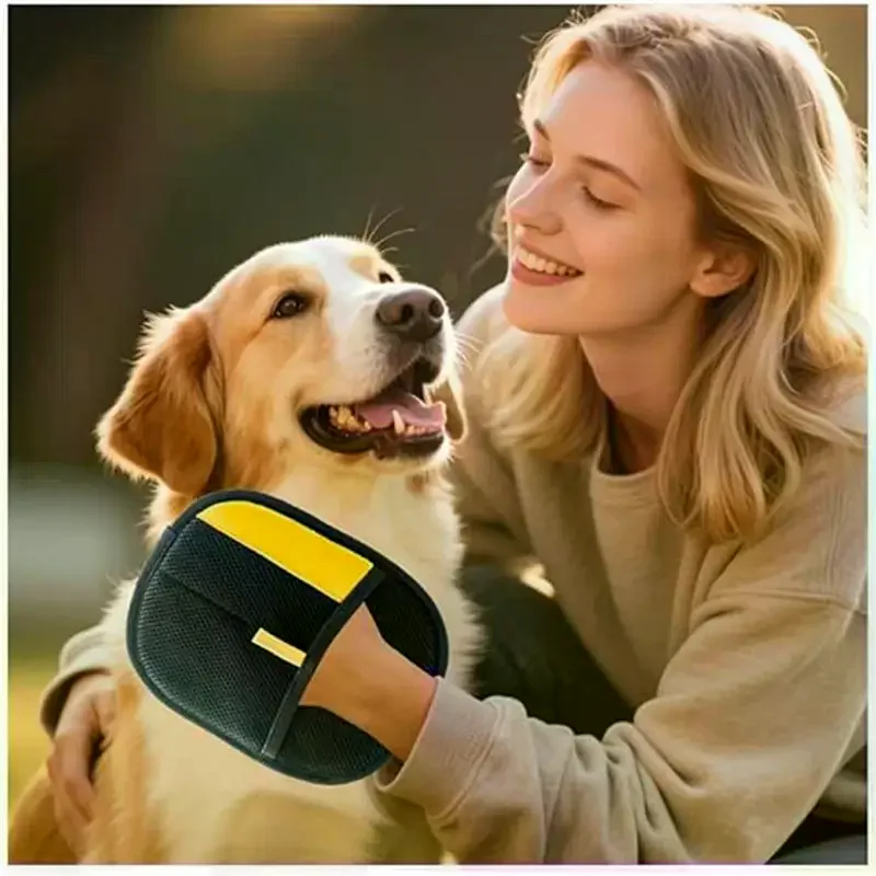 Upgrated Pet Hair Remover Glove Double-Sided Fur Gloves Cat Dog Fur Magnet Gloves For Washing Deshedding Cleaning Carpets Sofas