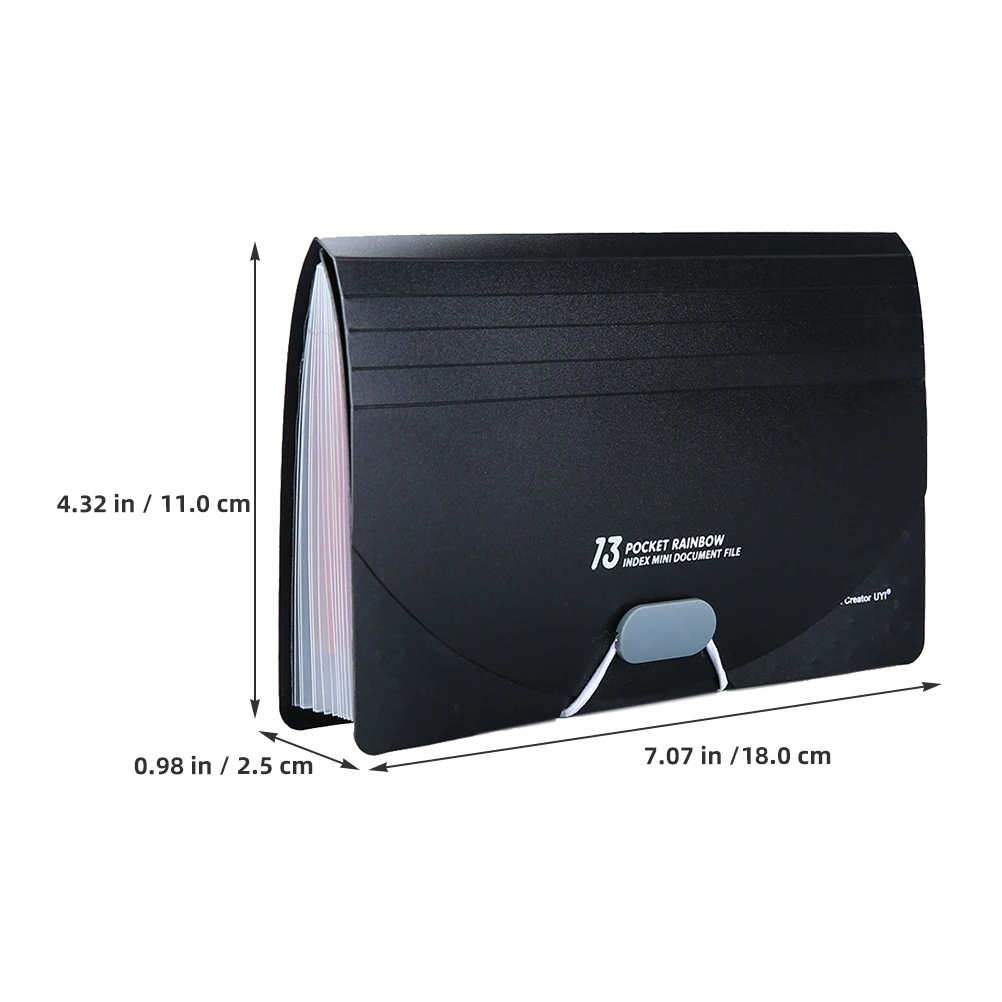 A6 Accordion File Folder Receipt Holder 13 Compartments Expandable Organizer for Receipts Coupons Bills Document Storage