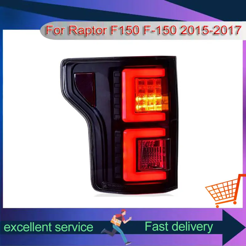 Car Styling For Ford Raptor F150 F-150 2015-2017 Taillight Assembly Refit LED Driving Brake Turn Signal Lights Auto Accessories