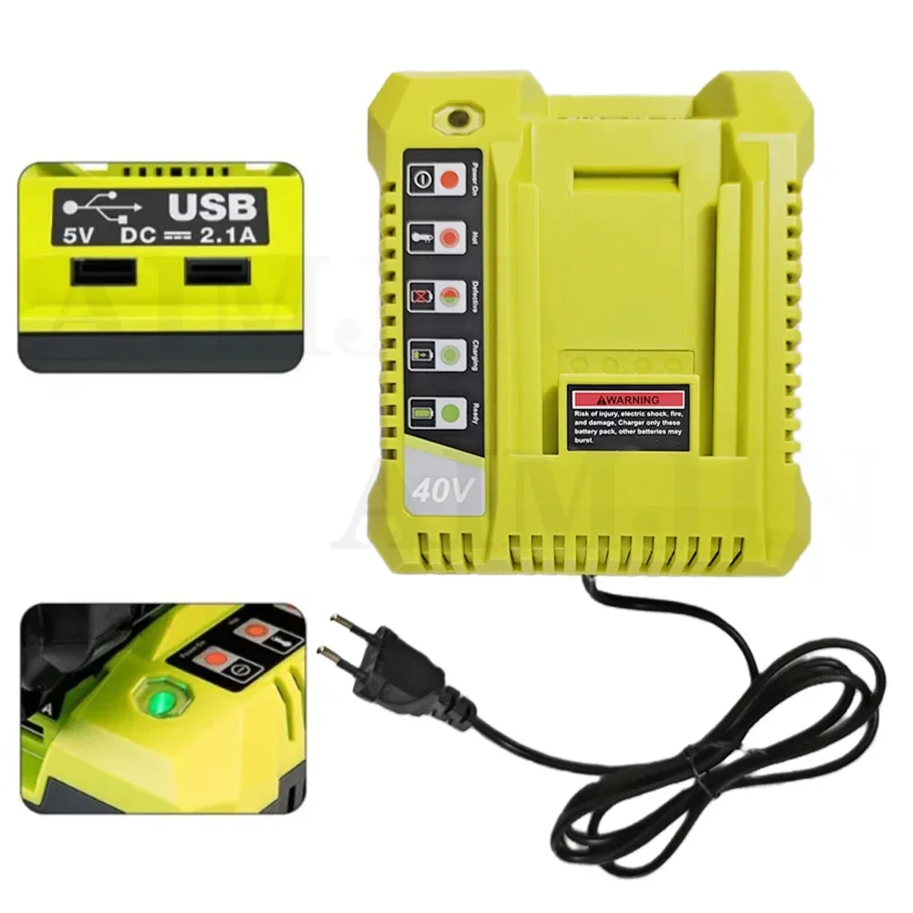 شاحن بطارية لريوبي 36 فولت/40 فولت ليثيوم أيون BPL3626 BPL3640 OP4040 BCL3620