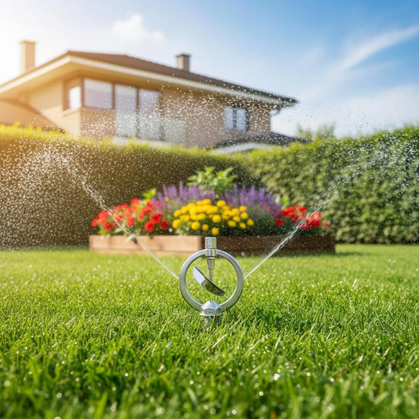 360 Degree Rotating Sprinkler Head Cooling Effect 360 Degree Rotary Sprinkler Garden Irrigation Spray Head Wide Coverage