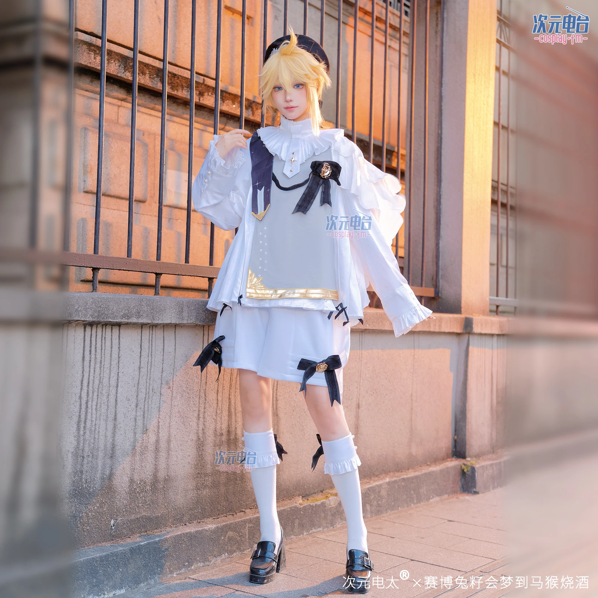 Cosplay de Anime Kagaminee Rin/Len con sombrero uniforme Kagamine JK para la serie de Halloween: traje de Cosplay Kagaminee Rin Len