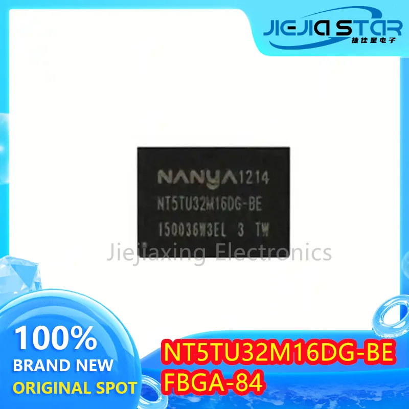 

6 шт., бесплатная доставка NT5TU32M16DG-BE, 100% новый и оригинальный чип памяти FBGA84, 16-битная электроника DDR2