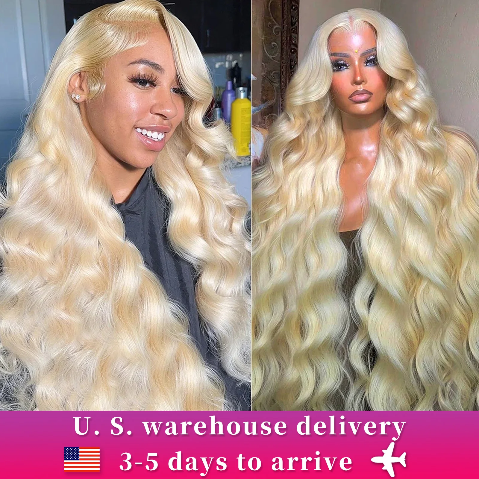 613 Blonde 13x4 HD Lace Frontal Human Hair Wigs For Women Malaysian Body Wave Transparent 180% 13x4 Lace Front Human Wig