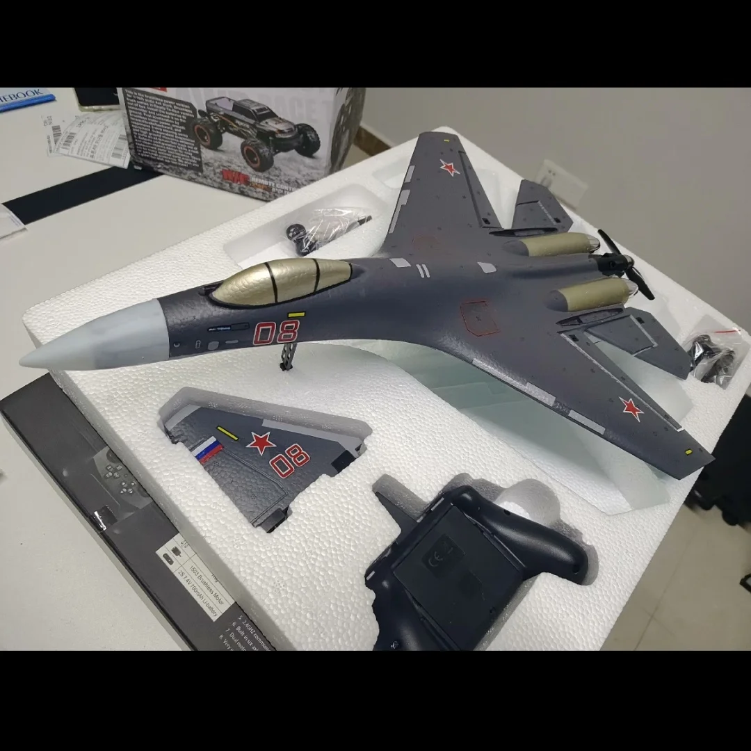 Su-35 Qf009 Control Airplane Four-Channel Fighter Fixed Wing Foam Aircraft Electric Model Glider Outdoors Toy Christmas Gif