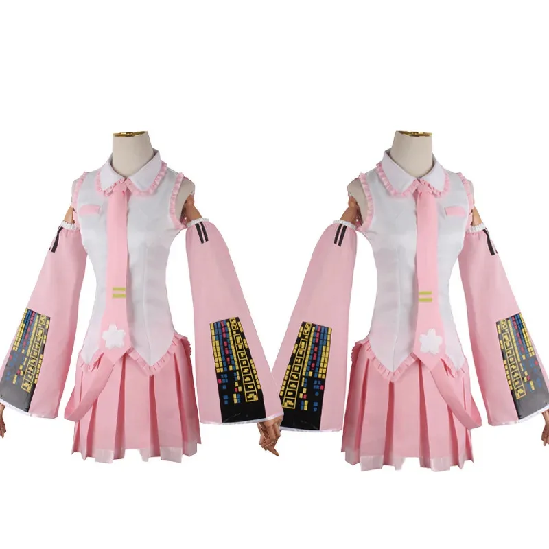 Dd12 disfraz rosa actuación Cos Hatsune Regular C traje peluca Cosplay niñas primavera Sakura cereza Miku