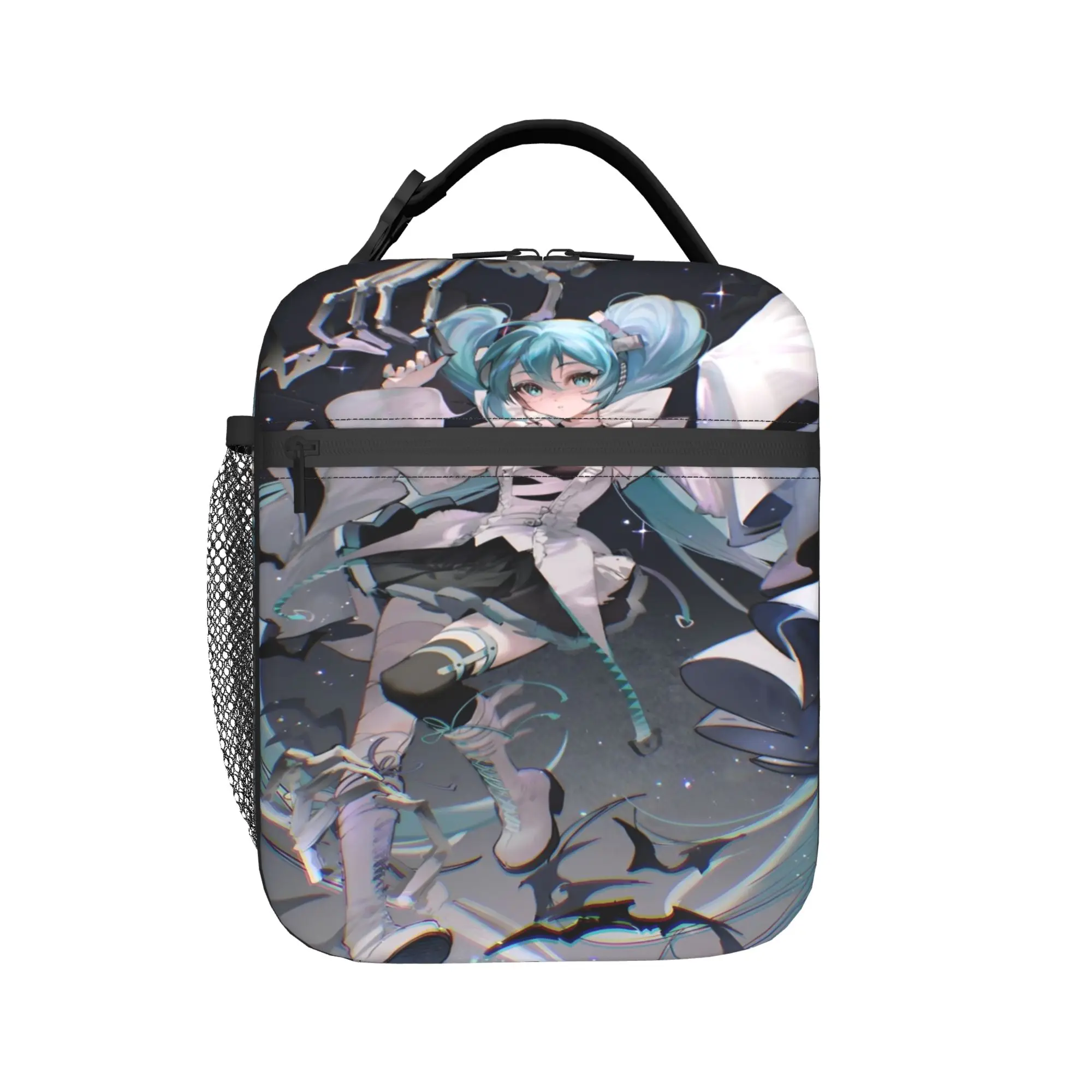 

Hatsune Miku Merch Insulated Lunch Bag For Picnic Food Storage Bag Portable Cooler Thermal Lunch Boxes