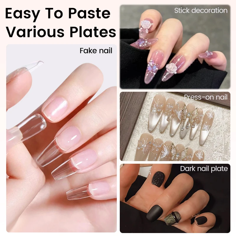 UR SUGAR 10g Klej do Paznokci z Zestawem Usuwającym do Paznokci Doczepianych Bez Lampy Trwały Szybkoschnący Żel do Zmywania