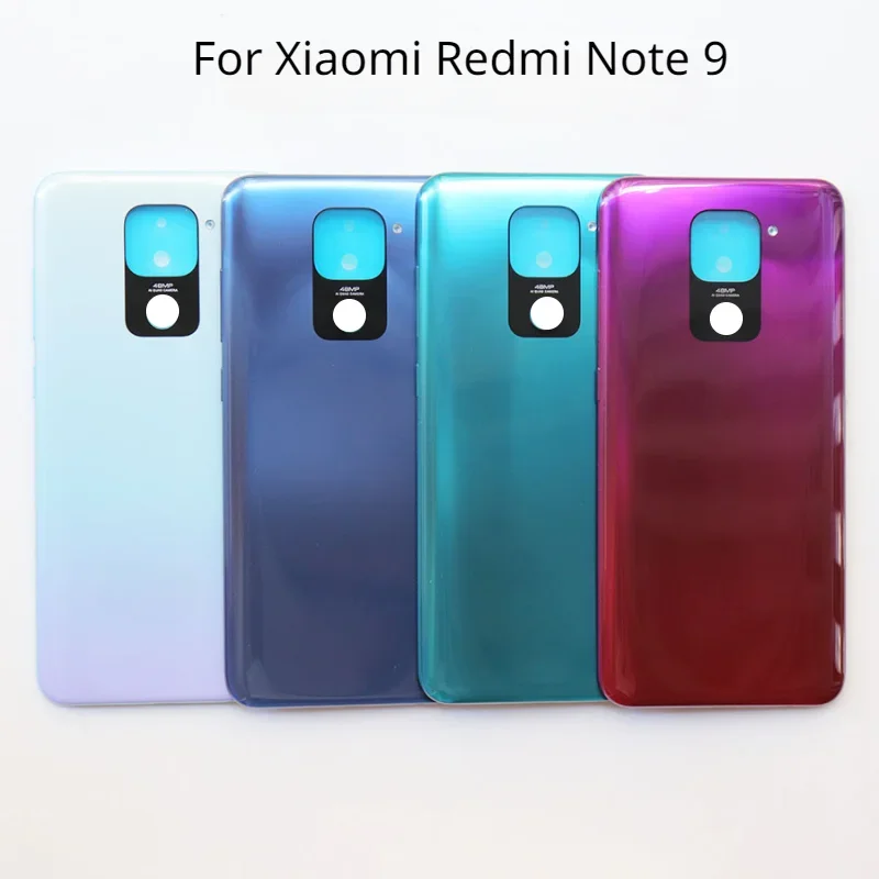 

Новая задняя крышка для Xiaomi Redmi Note 9 Крышка батарейного отсека Корпус задняя крышка запасные части с боковыми ключами