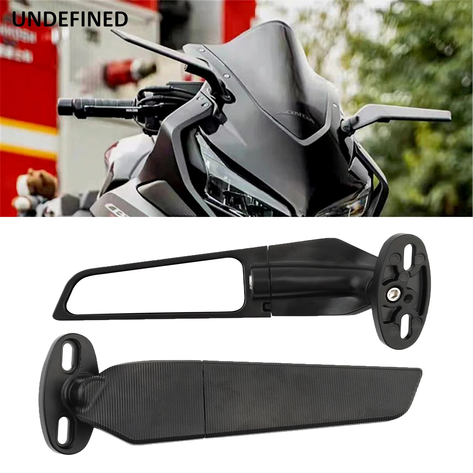 

Motorcycle Modified Wind Wing Adjustable Rotating Rearview Mirror For Honda Ducati Yamaha Kawasaki Suzuki BMW Aprilia Universal