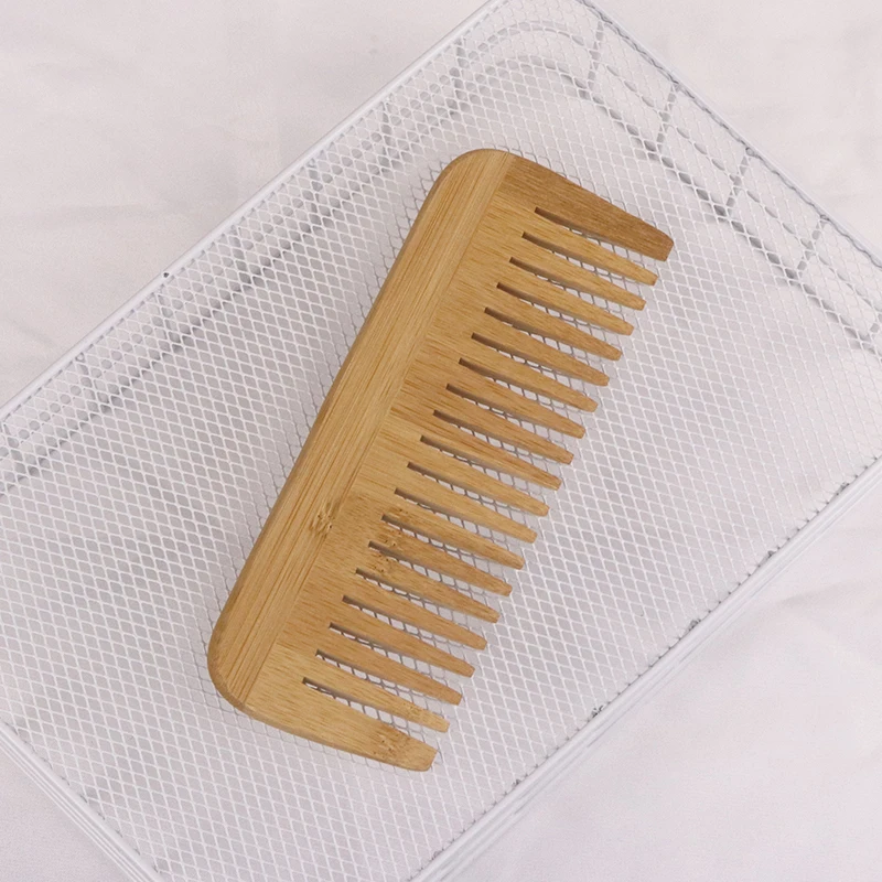 1pcs Professional bamboo and wood anti-static massage scalp wide toothed wood massage hair comb, hair styling comb