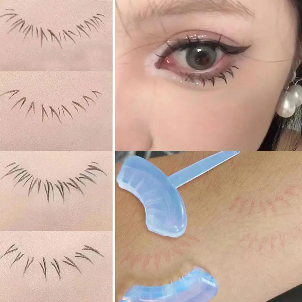 Timbres d'extension de cils inférieurs, bricolage, outil de maquillage en silicone pour maire, question intérieure, simulation naturelle, mascara, autocollant, A1Z3