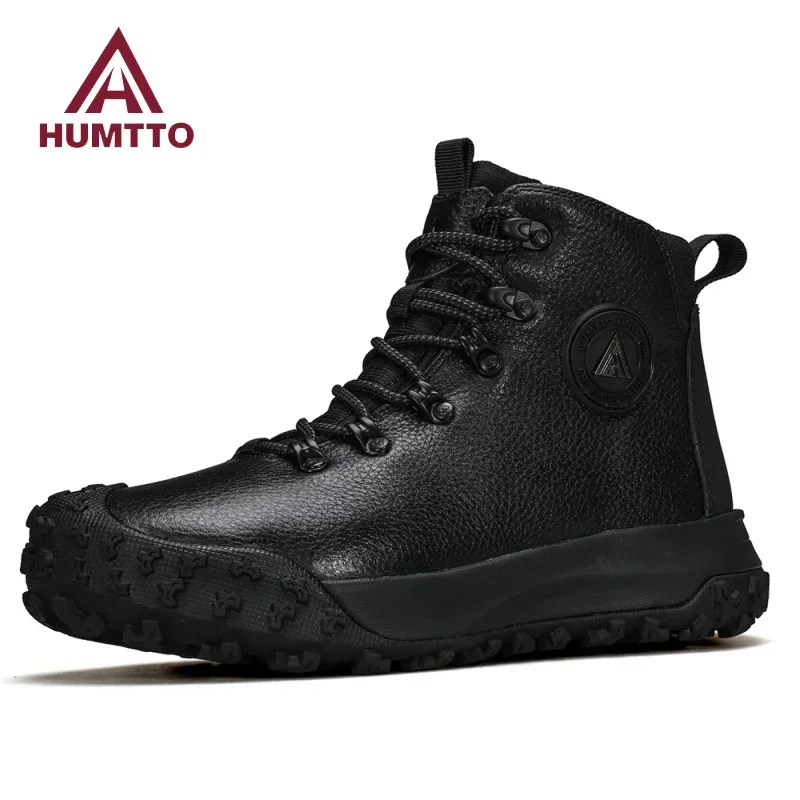 

HUMTTO Winter Warm Snow Hiking Boots Leather Shoes for Men Outdoor Camping Men's Sports Shoes Non-slip Trekking Sneakers Man