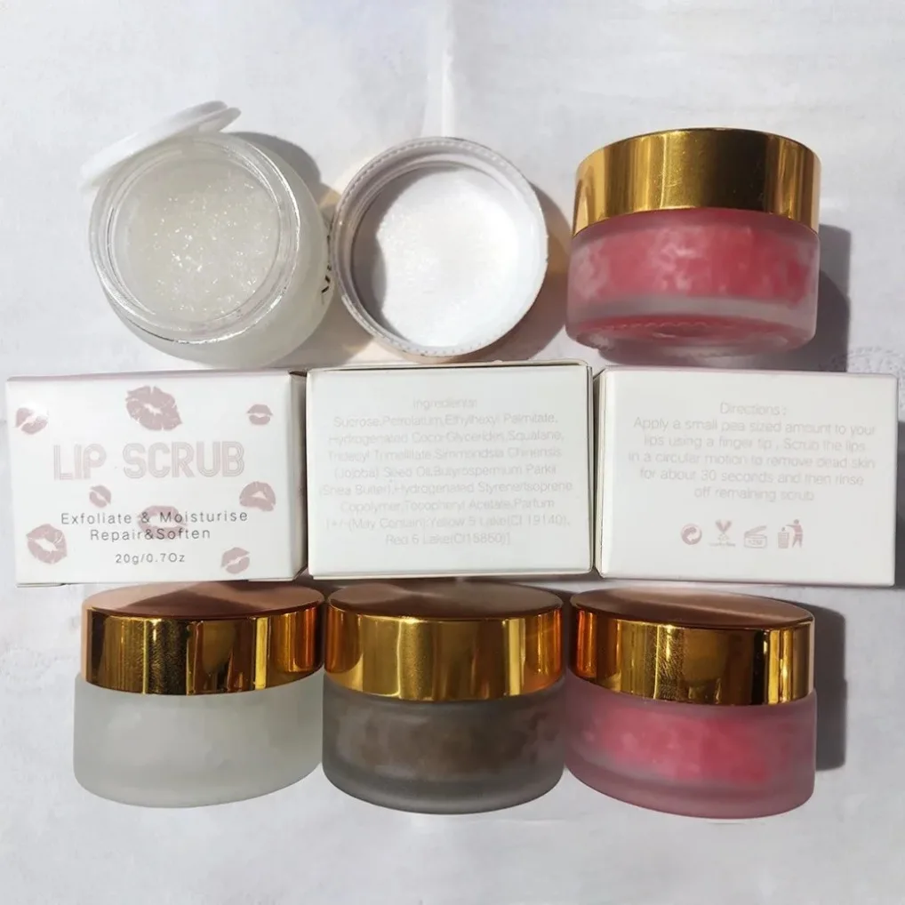Strawberry Lip Care Scrub Lips Balm Private Label Exfoliating Moisturizing Nourish Repair Cleft Fine Lines Smooth Skin Care