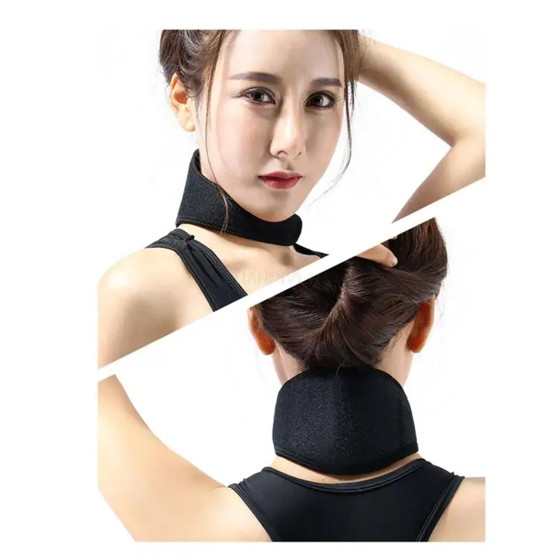 Belt Cervical Vertebra Protection Neck Support Brace Tourmaline Magnetic Therapy Self-Heating Neck Pads Thermal Massager