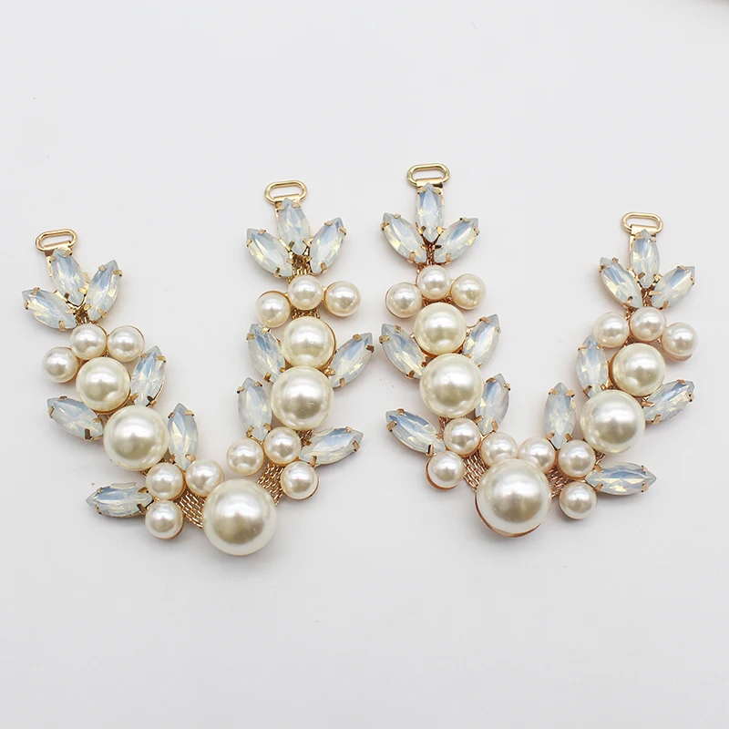 New Pearl Beach Sandals Decorative Jewelry Rhinestone Shoes Flower Slippers Accessories Herringbone Slippers Decoration