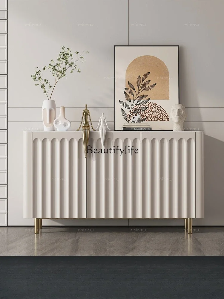 

D333Light luxury home living room partition cabinet Modern simple door solid wood shoe cabinet