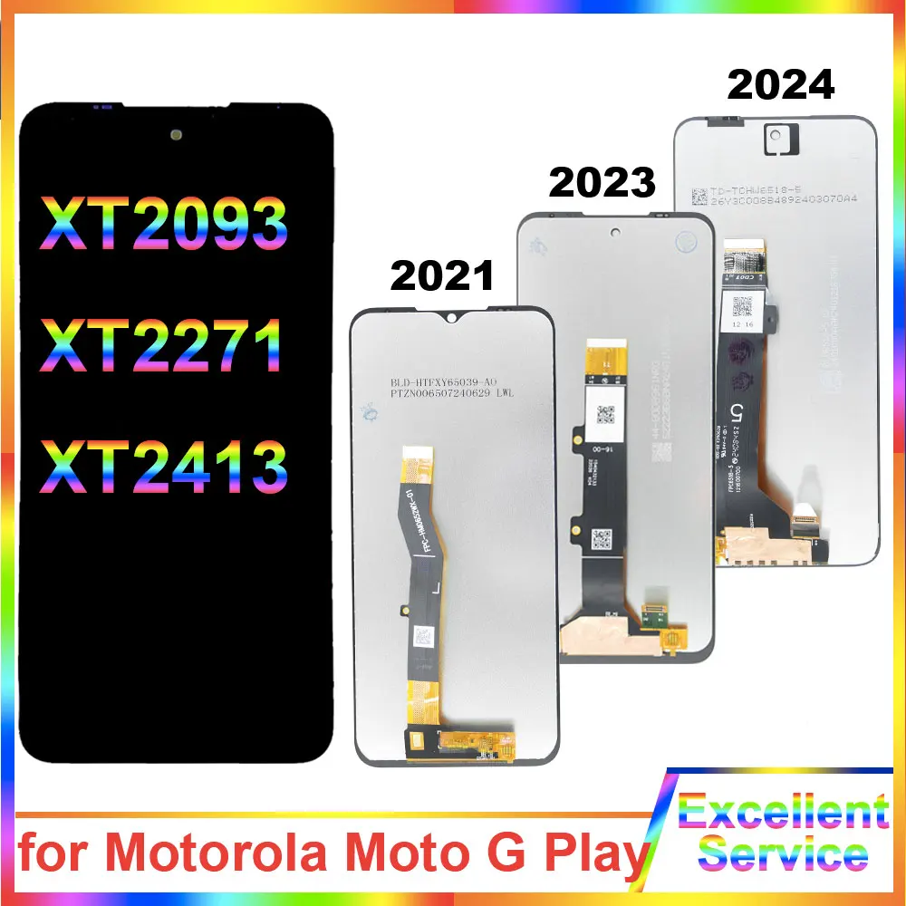 New LCD for Motorola Moto G Play 2023 XT2271 LCD Display Touch Screen Digitizer Replacement for Moto G Play 2021 2024 Display