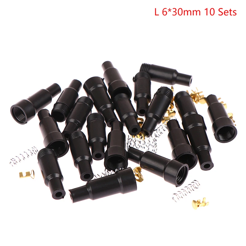 5*20/6*30mm Glass Tube Fuse Holder Screw Type Quick Blow Plastic Shell Male Female Spring Crimping Terminal Safety Socket