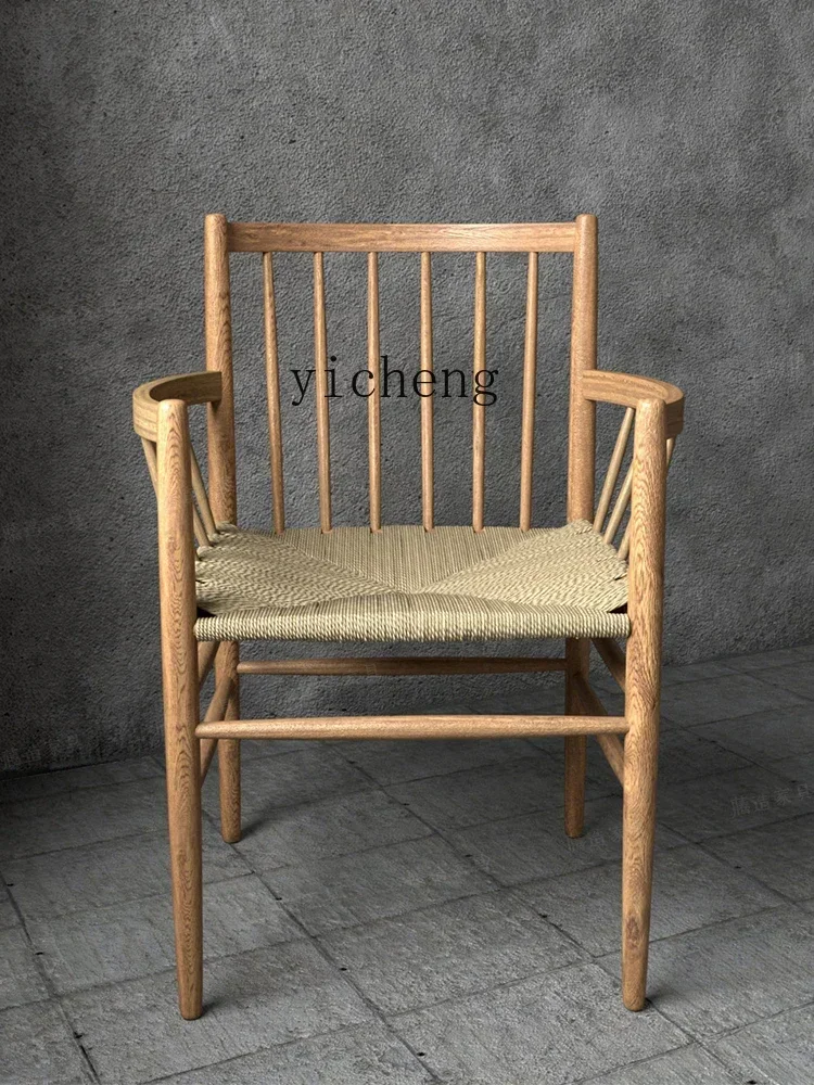 V5.9 Leisure Backrest Chair Vintage Rattan Chair B & B Real Rattan Mid-Ancient Rattan Backrest