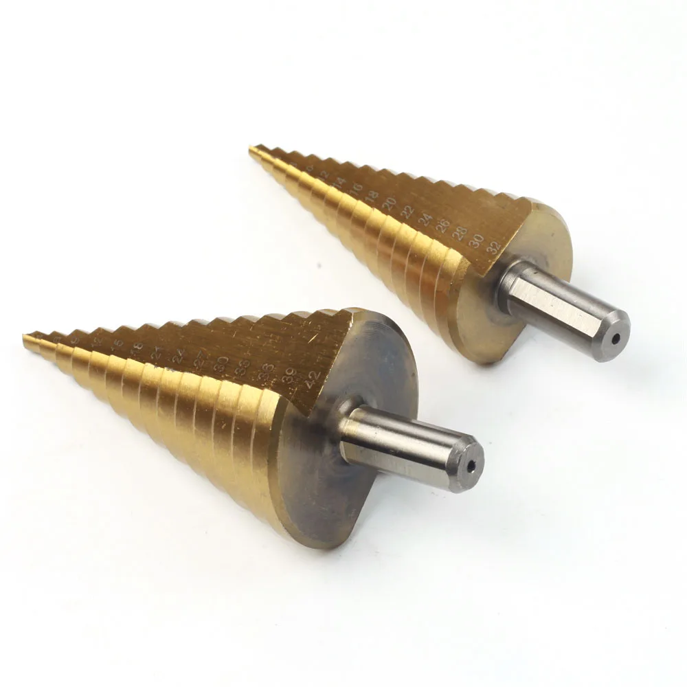 Imagem -03 - Hss para a Ferramenta Elétrica Revestida Titânio da Perfuração do Bocado de Broca da Etapa para a Madeira do Metal 442 mm 432 mm