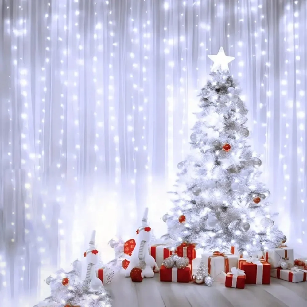 ستارة LED مع 8 أوضاع للعام الجديد وعيد الميلاد والهالوين وحفلات الزفاف وأعياد الميلاد وغرفة النوم وديكور جارلاند