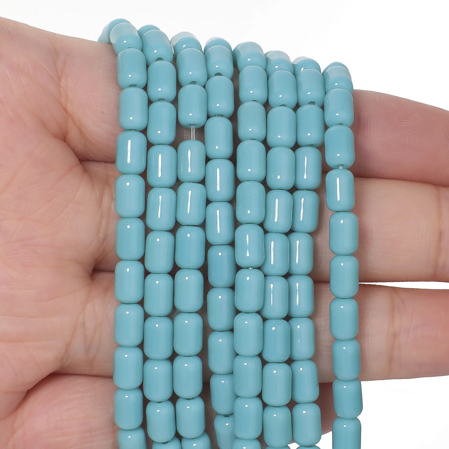 4 x 6 mm bunte zylindrische Porzellan-Kristall-Quarzperlen, glatte, einfarbige Glasperlen für handgefertigte DIY-Armband-Anhänger – Detail 25