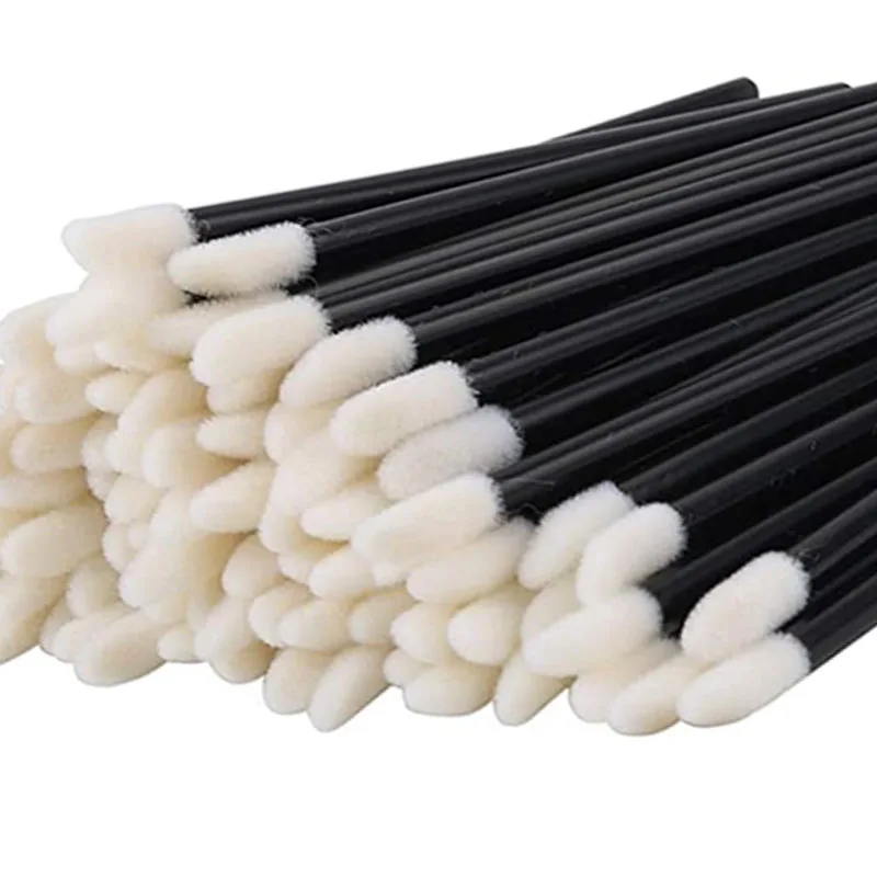 YSDO 5/50 Uds pinceles de labios pincel cosmético para labios lápiz labial varitas brillantes limpiador desechable aplicador sombra de ojos herramienta de pincel de maquillaje