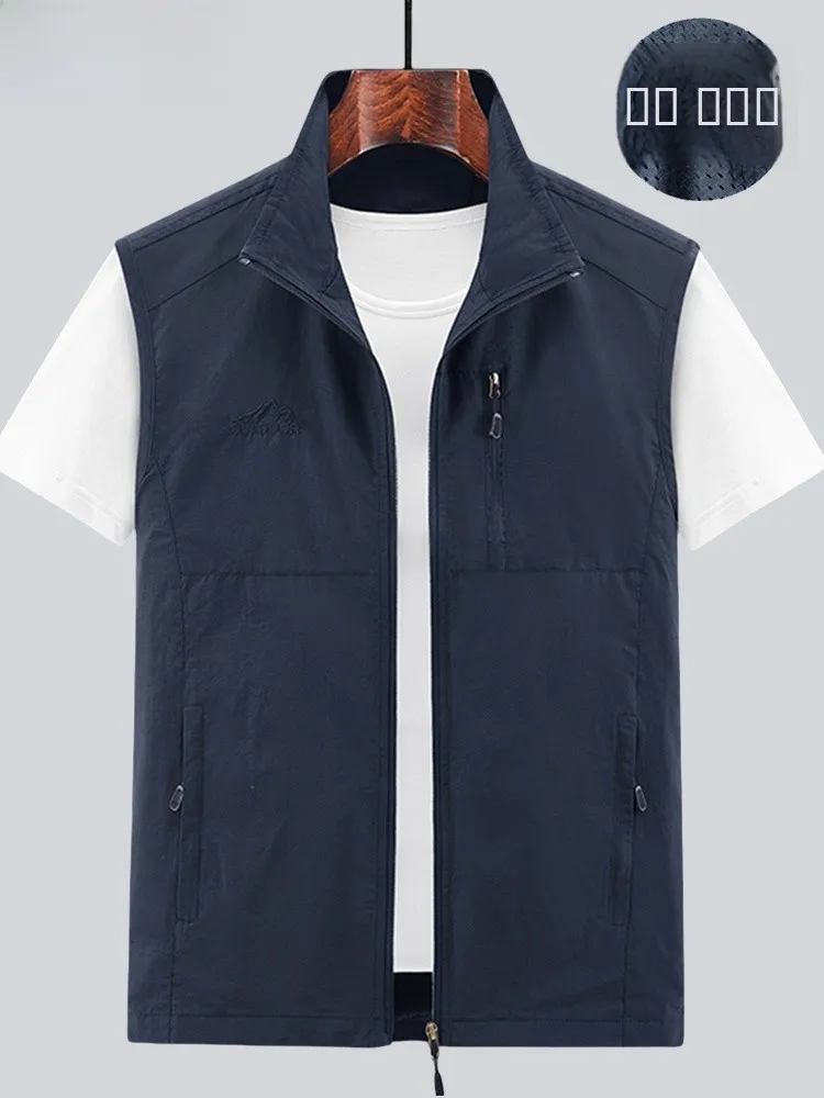 

Летний тонкий жилет Paul для мужчин, рабочая одежда для активного отдыха, жилет с наплечниками, быстросохнущий спортивный жилет, жилет для рыбалки