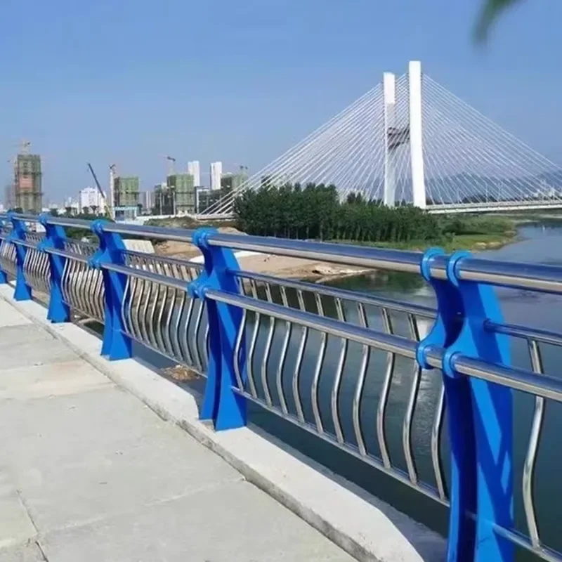 Stainless Steel Anti-Collision Landscape Fence Exterior Road River Balustrades Sky Bridge Handrails Guardrail
