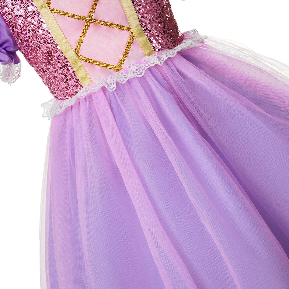 Disney Princess Rapunzel for Girls Costume Movie Tangled Kids Cosplay Carnival Party Vestido Birthday Christmas Dress 1-10Yrs