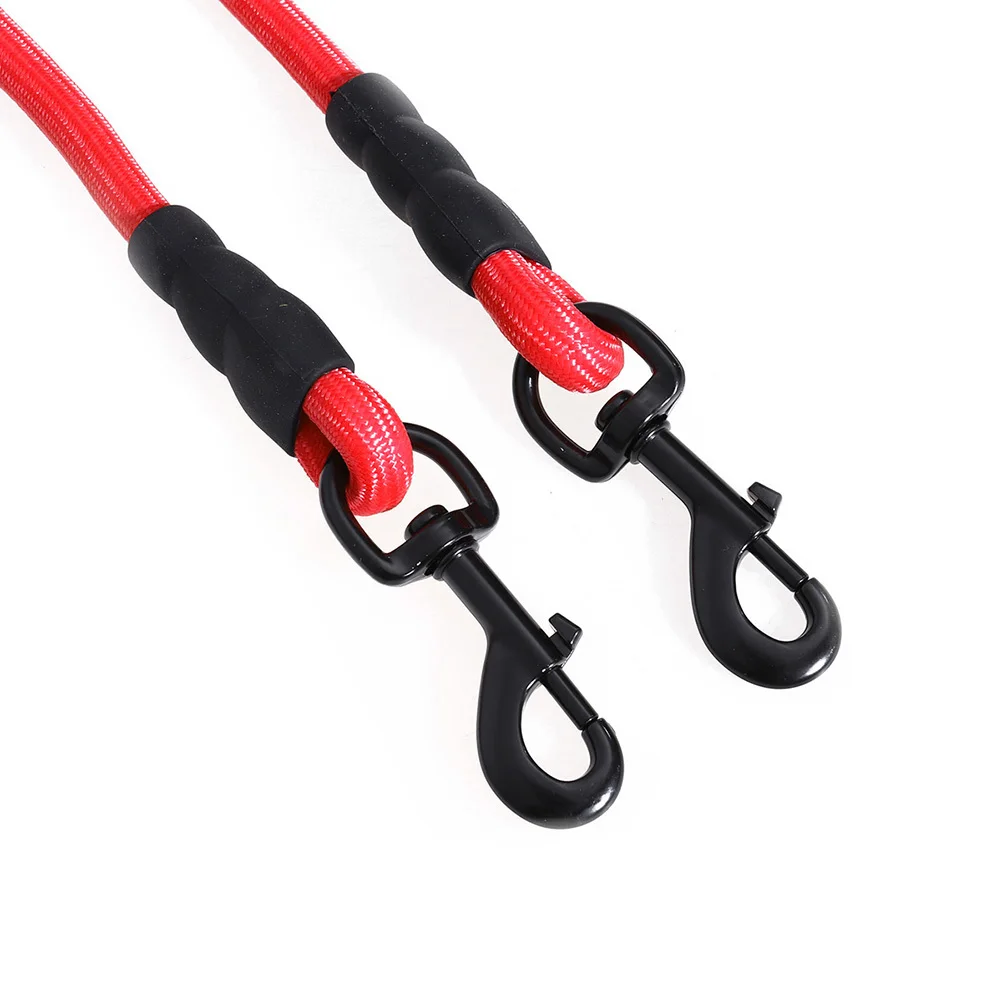 

Durable Double Head Dog Traction Rope Red Pet Pulling Strap Safe Stylish Walking Training Gear Pet Traction Strap