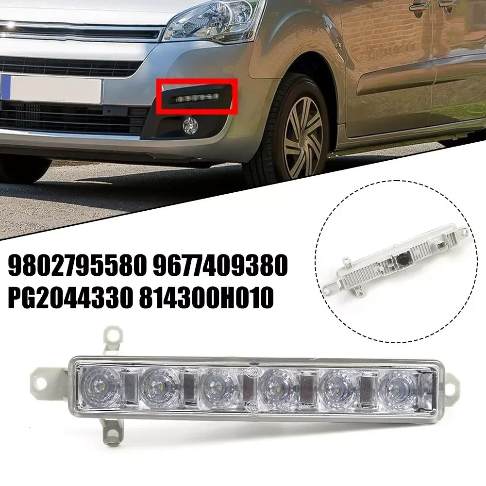 

9802795580 For Citroen C1 C3 Berlingo C-Elysee for Peugeot 308 2013-2020 Car Front Bumper Fog Lights Daytime Running Lights