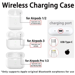 Wireless Charging Case Replacement Compatible with Airpods Pro 1 2 3 Charger Case with Bluetooth Pairing Sync Button