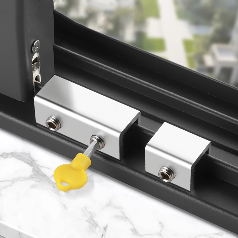 Window Safety Lock Adjustable Door Window Locks Window Stopper Wedge Kids And Pet Anti Opening Prevent Child Falling Window Lock