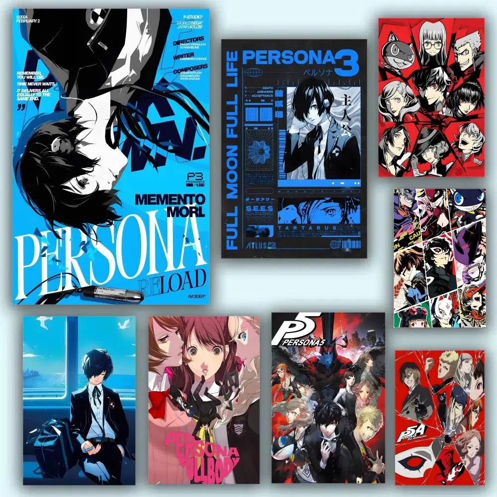 Póster HD Anime tema caliente cantante/OST/película-autoadhesivo impermeable decoración del hogar juego P-Persona 3 45 Anime
