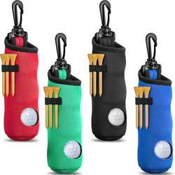 1 PC Portable Mini Compact Golf Ball Bag Golf Tee Holder Storage Case Neoprene Carry Pouch Small Waist Bag for Training/Practice