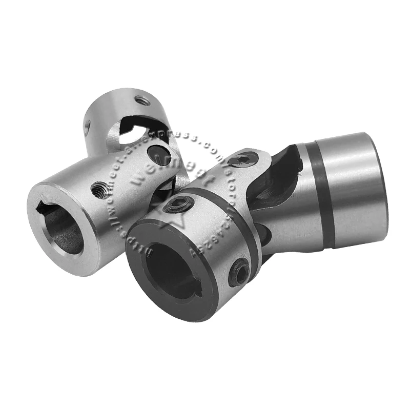 1pcs Precision Cross Keyway Universal Joint 10mm-22mm Hole  Motor Output Shaft Flexible Coupler Connector Bushing #45 Steel