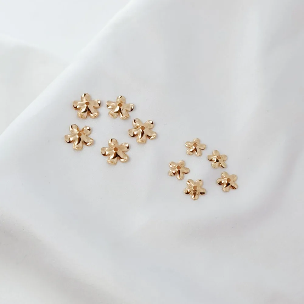 

Позолоченный держатель для цветов в форме чаши с пятью лепестками, держатель для бусин, держатель для шляпы, заколка ручной работы своими руками, брошь, материал для сережек