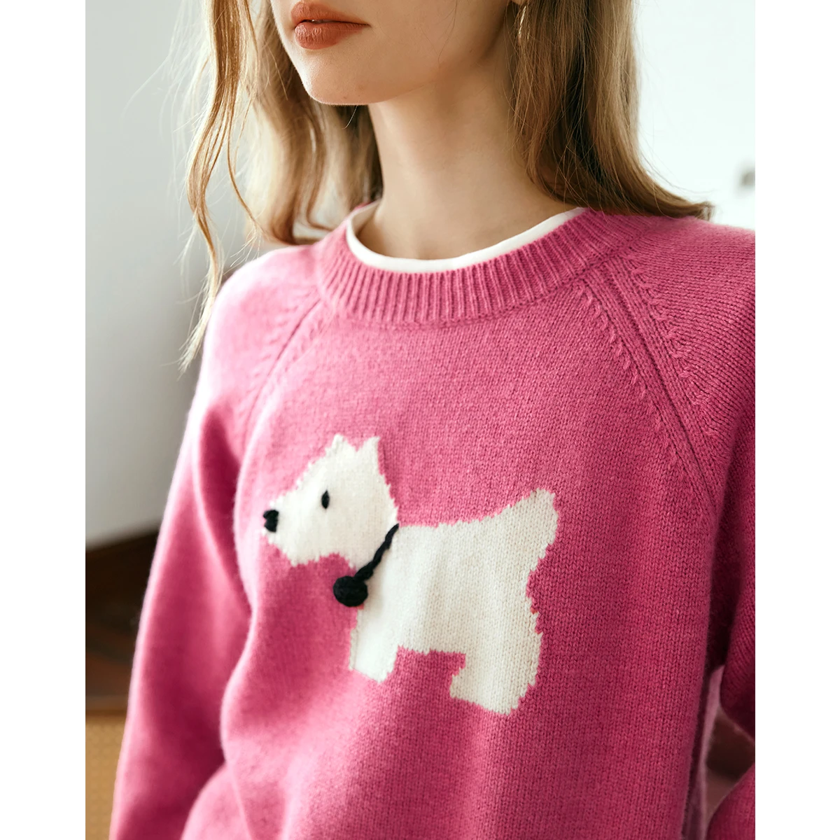 Oriel レディース フレンチ プルオーバー セーター 2025 秋 O ネック かわいい刺繍セーター 長袖ニット ジャンパー 女性 O57QM93358