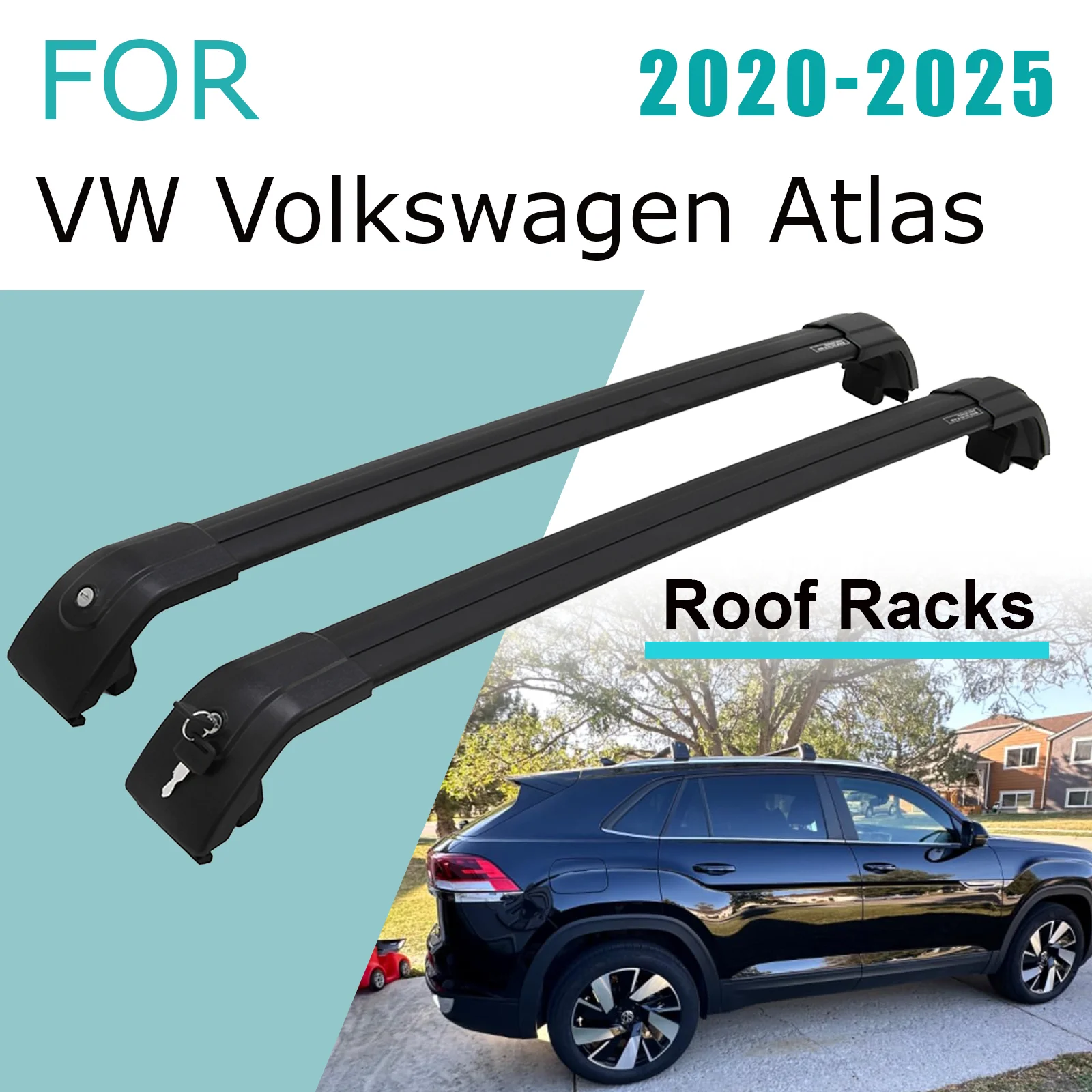 

Противоугонные багажники на крышу для VW Volkswagen Atlas 2020-2025, поперечины багажника