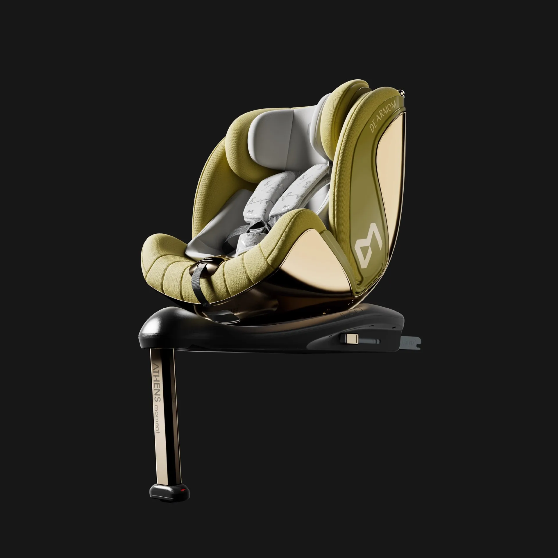 Full seat i-size certification for 0-12 year old newborn children 360 degree rotating safety seat for car use