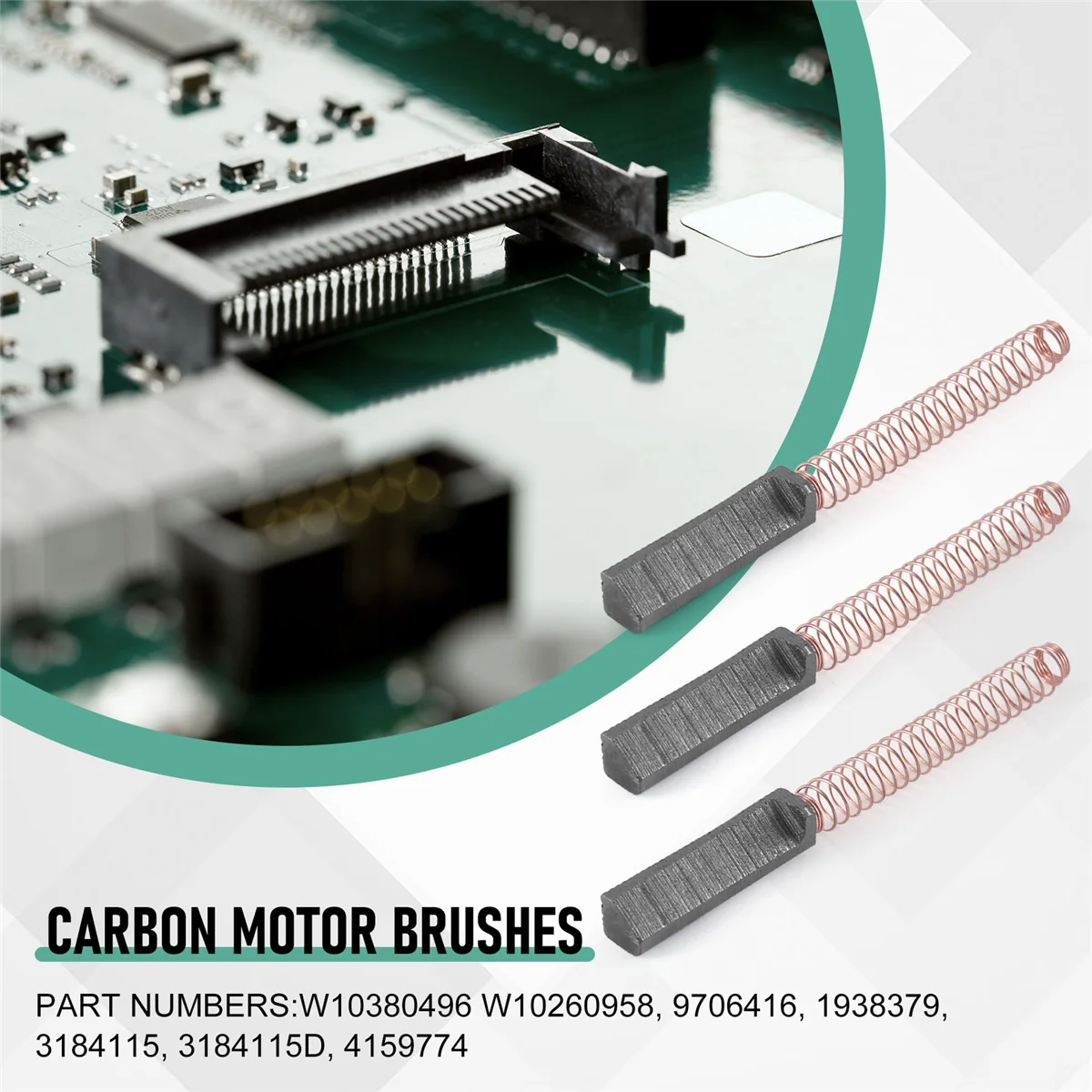 10Pcs Carbon Motor Brushes Replacement Parts Motor Brush for Mixers W10380496 W10260958 4162648-A07G