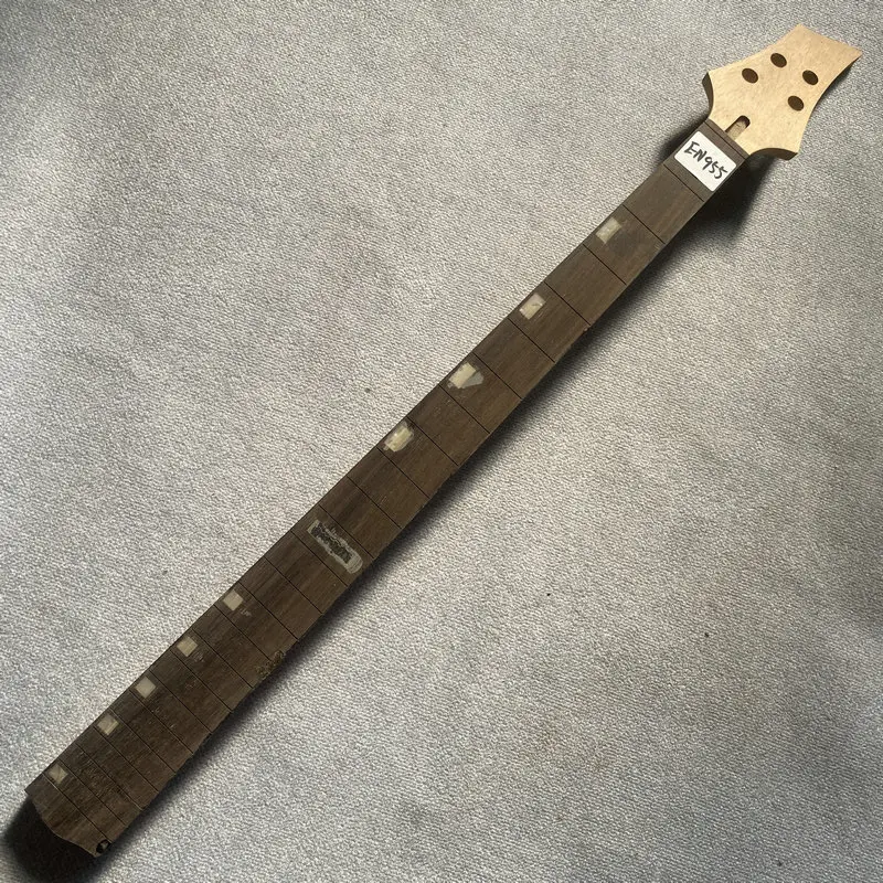 

EN955 Unfinished 4 String Electric Bass Neck 24 Frets Right Hand No Frets Custom White Block Inlay DIY&Replace Parts