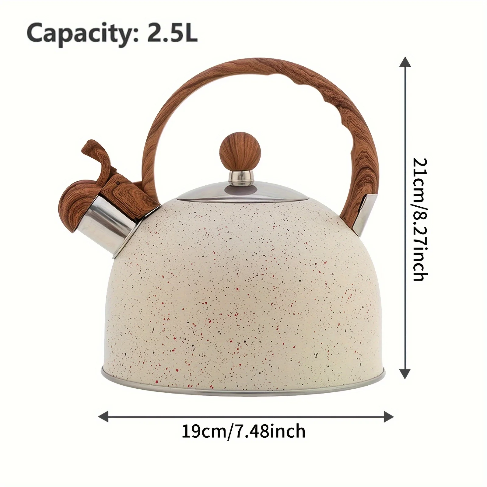 KEMORELA 2.5L Stainless Steel Whistle Kettle Universal for Gas Induction Cooker - Kitchen Utensil - view 6