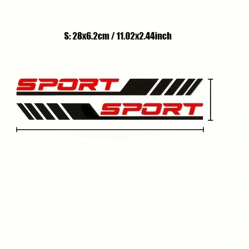 Car Door Side Sport Diagonal Stripe Vinyl Stickers, Resistant DIY Auto Styling Universal Durable Decor Accessories for Auto Body